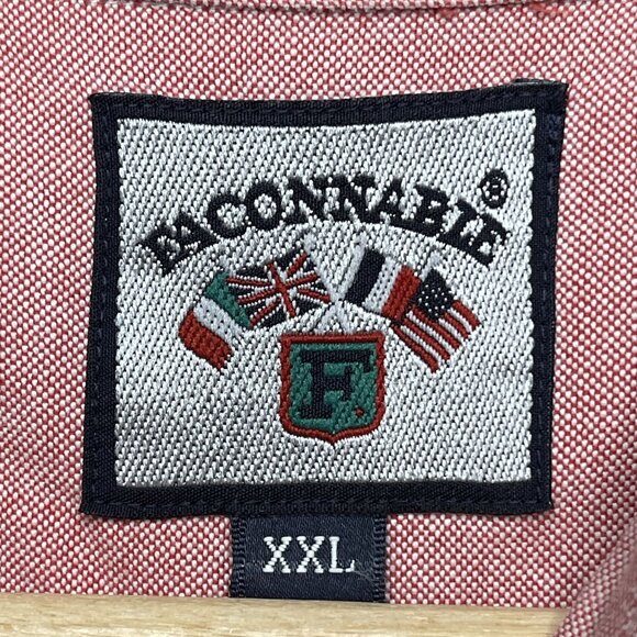 Faconnable Men's XXL Long Sleeve Button Down Shirt Pink Made in USA - Picture 4 of 7